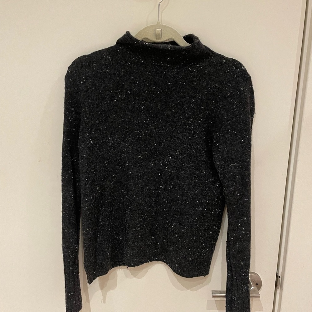 MADEWELL Charcoal Grey Mockneck Sweater